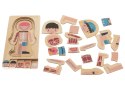 Puzzle drewniane warstwowe budowa ciała montessori chłopiec Kik Sp. z o. o. Sp. k.