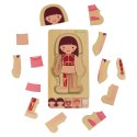 Kik Sp. z o. o. Sp. k. Puzzle drewniane warstwowe budowa ciała montessori dziewczynka