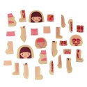 Kik Sp. z o. o. Sp. k. Puzzle drewniane warstwowe budowa ciała montessori dziewczynka