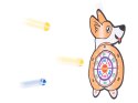 Tarcza Dart z rzutkami piłkami na rzep celowanie rzut do celu corgi Kik Sp. z o. o. Sp. k.