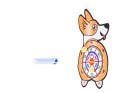 Tarcza Dart z rzutkami piłkami na rzep celowanie rzut do celu corgi Kik Sp. z o. o. Sp. k.