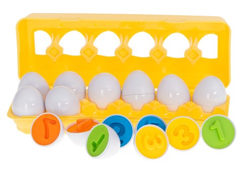 Układanka edukacyjna sorter dopasuj kształty cyferki jajka 12 sztuk Kik Sp. z o. o. Sp. k. Układanka edukacyjna sorter dopasuj kształty cyferki jajka 12 sztuk Kik Sp. z o. o. Sp. k.