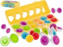 Kik Sp. z o. o. Sp. k. Układanka edukacyjna sorter dopasuj kształty jajka 12 sztuk