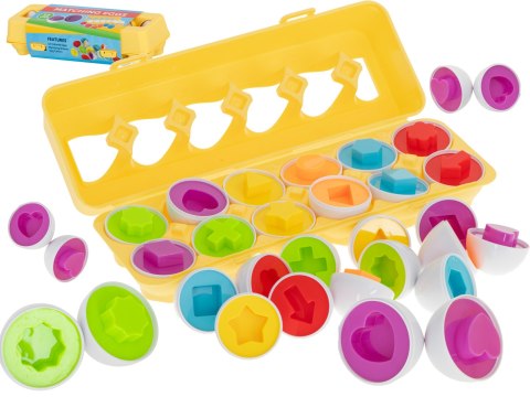 Kik Sp. z o. o. Sp. k. Układanka edukacyjna sorter dopasuj kształty jajka 12 sztuk Kik Sp. z o. o. Sp. k. Układanka edukacyjna sorter dopasuj kształty jajka 12 sztuk