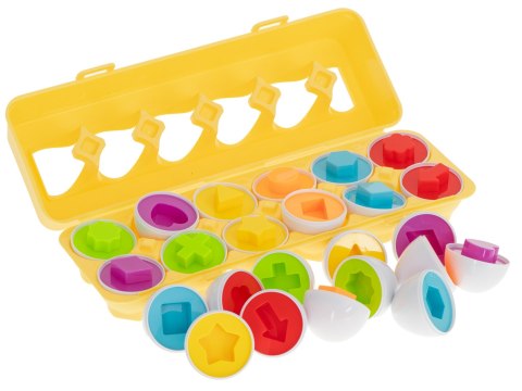 Kik Sp. z o. o. Sp. k. Układanka edukacyjna sorter dopasuj kształty jajka 12 sztuk Kik Sp. z o. o. Sp. k. Układanka edukacyjna sorter dopasuj kształty jajka 12 sztuk