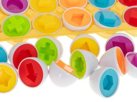 Kik Sp. z o. o. Sp. k. Układanka edukacyjna sorter dopasuj kształty jajka 12 sztuk Kik Sp. z o. o. Sp. k. Układanka edukacyjna sorter dopasuj kształty jajka 12 sztuk