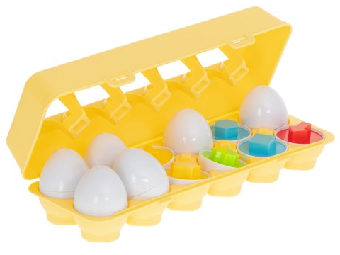 Kik Sp. z o. o. Sp. k. Układanka edukacyjna sorter dopasuj kształty jajka 12 sztuk Kik Sp. z o. o. Sp. k. Układanka edukacyjna sorter dopasuj kształty jajka 12 sztuk