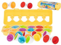 Układanka edukacyjna sorter dopasuj kształty owoce jajka 12 sztuk Kik Sp. z o. o. Sp. k.