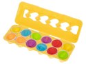 Kik Sp. z o. o. Sp. k. Układanka edukacyjna sorter dopasuj kształty owoce jajka 12 sztuk