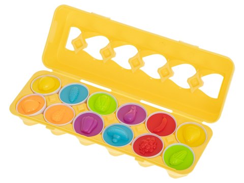 Kik Sp. z o. o. Sp. k. Układanka edukacyjna sorter dopasuj kształty owoce jajka 12 sztuk Kik Sp. z o. o. Sp. k. Układanka edukacyjna sorter dopasuj kształty owoce jajka 12 sztuk