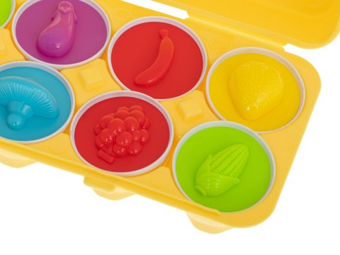 Kik Sp. z o. o. Sp. k. Układanka edukacyjna sorter dopasuj kształty owoce jajka 12 sztuk Kik Sp. z o. o. Sp. k. Układanka edukacyjna sorter dopasuj kształty owoce jajka 12 sztuk