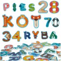 Zabawka wodna dla dzieci naklejki do kąpieli piankowe cyferki literki Kik Sp. z o. o. Sp. k.