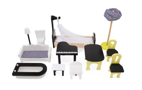 Domek dla lalek drewniany MDF mebelki 122cm XXL LED Kik Sp. z o. o. Sp. k. Domek dla lalek drewniany MDF mebelki 122cm XXL LED Kik Sp. z o. o. Sp. k.