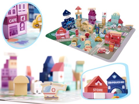 Klocki drewniane edukacyjne miasto puzzle 100el. Kik Sp. z o. o. Sp. k. Klocki drewniane edukacyjne miasto puzzle 100el. Kik Sp. z o. o. Sp. k.