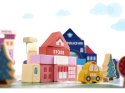 Klocki drewniane edukacyjne miasto puzzle 100el. Kik Sp. z o. o. Sp. k.