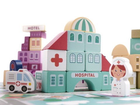 Klocki drewniane edukacyjne miasto puzzle 100el. Kik Sp. z o. o. Sp. k. Klocki drewniane edukacyjne miasto puzzle 100el. Kik Sp. z o. o. Sp. k.