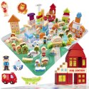 Klocki drewniane edukacyjne miasto puzzle 120el. Kik Sp. z o. o. Sp. k.