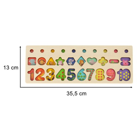 Liczydło drewniane sorter cyfry montessori 3w1 13x36cm Kik Sp. z o. o. Sp. k. Liczydło drewniane sorter cyfry montessori 3w1 13x36cm Kik Sp. z o. o. Sp. k.