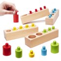 Odważniki cylindry drewniane gra układanka montessori kolorowe Kik Sp. z o. o. Sp. k.