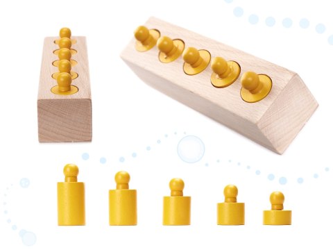 Odważniki cylindry drewniane gra układanka montessori kolorowe Kik Sp. z o. o. Sp. k. Odważniki cylindry drewniane gra układanka montessori kolorowe Kik Sp. z o. o. Sp. k.