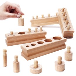 Odważniki cylindry drewniane sorter montessori Kik Sp. z o. o. Sp. k.