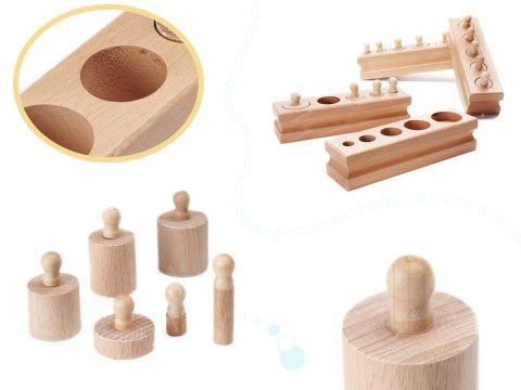 Odważniki cylindry drewniane sorter montessori Kik Sp. z o. o. Sp. k. Odważniki cylindry drewniane sorter montessori Kik Sp. z o. o. Sp. k.