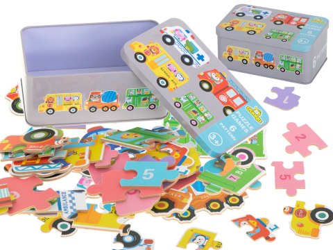 Puzzle w puszce pojazdy 30 puzzli Kik Sp. z o. o. Sp. k. Puzzle w puszce pojazdy 30 puzzli Kik Sp. z o. o. Sp. k.