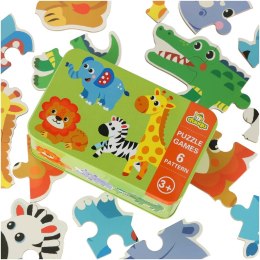 Puzzle w puszce zwierzątka safari 25 puzzli Kik Sp. z o. o. Sp. k.