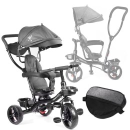 Rowerek trójkołowy Trike Fix Lite rower spacerówka 3w1 obracany 360 wolne koło szary Kik Sp. z o. o. Sp. k.
