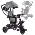 Kik Sp. z o. o. Sp. k. Rowerek trójkołowy Trike Fix Lite rower spacerówka 3w1 obracany 360 wolne koło szary