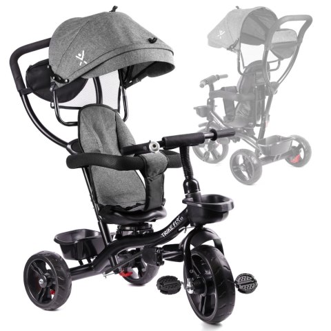 Kik Sp. z o. o. Sp. k. Rowerek trójkołowy Trike Fix Lite rower spacerówka 3w1 obracany 360 wolne koło szary Kik Sp. z o. o. Sp. k. Rowerek trójkołowy Trike Fix Lite rower spacerówka 3w1 obracany 360 wolne koło szary
