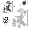 Kik Sp. z o. o. Sp. k. Rowerek trójkołowy Trike Fix Lite rower spacerówka 3w1 obracany 360 wolne koło szary