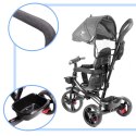 Kik Sp. z o. o. Sp. k. Rowerek trójkołowy Trike Fix Lite rower spacerówka 3w1 obracany 360 wolne koło szary