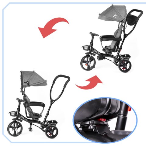Kik Sp. z o. o. Sp. k. Rowerek trójkołowy Trike Fix Lite rower spacerówka 3w1 obracany 360 wolne koło szary Kik Sp. z o. o. Sp. k. Rowerek trójkołowy Trike Fix Lite rower spacerówka 3w1 obracany 360 wolne koło szary