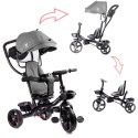 Kik Sp. z o. o. Sp. k. Rowerek trójkołowy Trike Fix Lite rower spacerówka 3w1 obracany 360 wolne koło szary