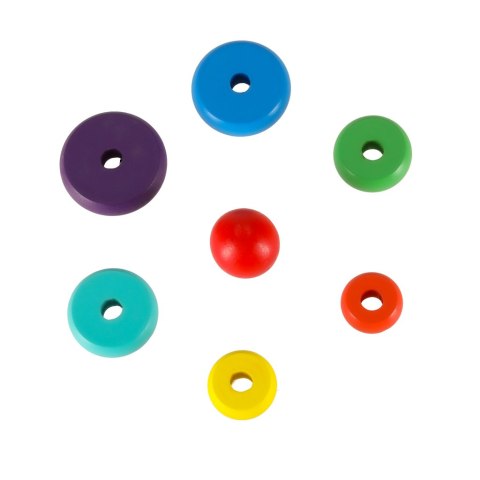 Wieża piramida piramidka drewniana do układania sorter kolorowy tęczowy 13cm Kik Sp. z o. o. Sp. k. Wieża piramida piramidka drewniana do układania sorter kolorowy tęczowy 13cm Kik Sp. z o. o. Sp. k.