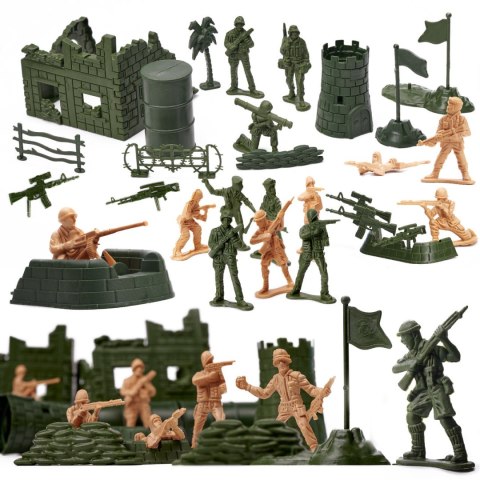 Kik Sp. z o. o. Sp. k. Żołnierzyki baza wojskowa figurki zestaw 114el. Kik Sp. z o. o. Sp. k. Żołnierzyki baza wojskowa figurki zestaw 114el.