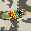 Kik Sp. z o. o. Sp. k. Cymbałki drewniane kolorowe dla dzieci szkolne edukacyjne pałki pałeczki krokodyl