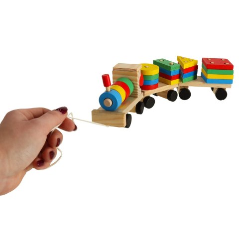 Kolejka pociąg lokomotywa klocki drewniane sorter układanka zręcznościowa 30cm Kik Sp. z o. o. Sp. k. Kolejka pociąg lokomotywa klocki drewniane sorter układanka zręcznościowa 30cm Kik Sp. z o. o. Sp. k.