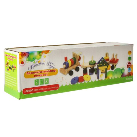 Kolejka pociąg lokomotywa klocki drewniane sorter układanka zręcznościowa 30cm Kik Sp. z o. o. Sp. k. Kolejka pociąg lokomotywa klocki drewniane sorter układanka zręcznościowa 30cm Kik Sp. z o. o. Sp. k.