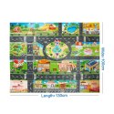 Mata edukacyjna do zabawy miasto ulica + znaki drogowe wodoodporna kolorowa 130x100cm Kik Sp. z o. o. Sp. k.