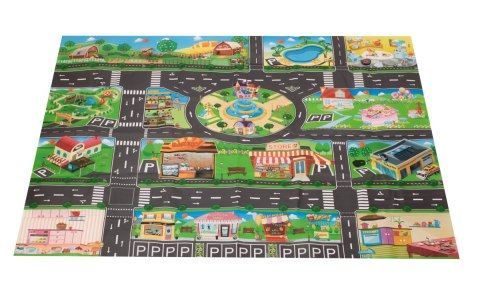 Mata edukacyjna do zabawy miasto ulica + znaki drogowe wodoodporna kolorowa 130x100cm Kik Sp. z o. o. Sp. k. Mata edukacyjna do zabawy miasto ulica + znaki drogowe wodoodporna kolorowa 130x100cm Kik Sp. z o. o. Sp. k.