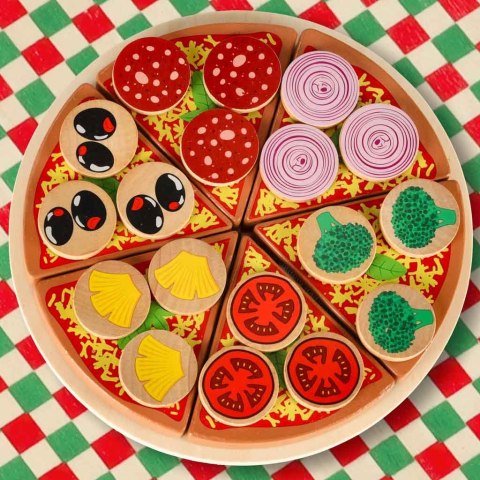 Pizza drewniany zestaw do zabawy na rzep akcesoria łopatka nóż talerz nauka krojenia 20cm Kik Sp. z o. o. Sp. k. Pizza drewniany zestaw do zabawy na rzep akcesoria łopatka nóż talerz nauka krojenia 20cm Kik Sp. z o. o. Sp. k.