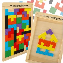 Puzzle drewniane układanka tetris klocki 40el. Kik Sp. z o. o. Sp. k.