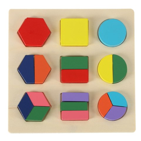 Układanka drewniana figury geometryczne nauka kształtów ułamków Kik Sp. z o. o. Sp. k. Układanka drewniana figury geometryczne nauka kształtów ułamków Kik Sp. z o. o. Sp. k.