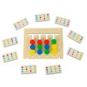 Zabawka edukacyjna drewniana dopasuj kolory owoce montessori Kik Sp. z o. o. Sp. k.