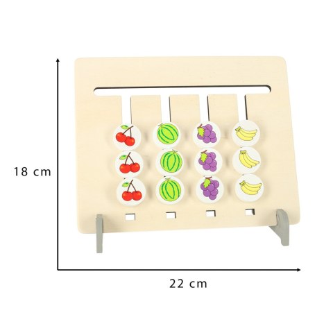 Zabawka edukacyjna drewniana dopasuj kolory owoce montessori Kik Sp. z o. o. Sp. k. Zabawka edukacyjna drewniana dopasuj kolory owoce montessori Kik Sp. z o. o. Sp. k.