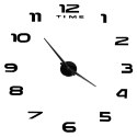 Zegar ścienny naklejany DIY duży regulowany 80-120cm czarny 12 cyfr Kik Sp. z o. o. Sp. k.