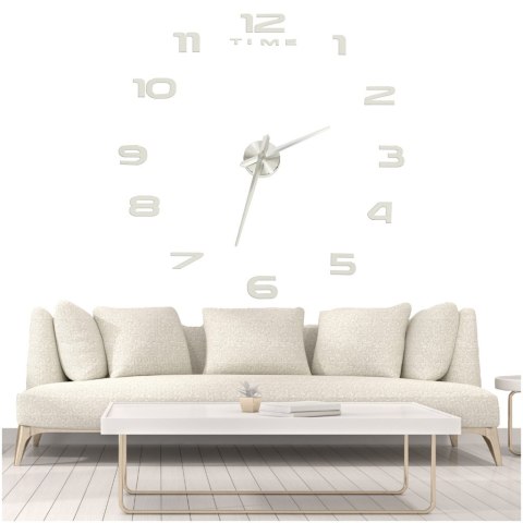 Kik Sp. z o. o. Sp. k. Zegar ścienny naklejany na ścianę 3D lustrzany DIY duży nowoczesny 80-120cm XL Kik Sp. z o. o. Sp. k. Zegar ścienny naklejany na ścianę 3D lustrzany DIY duży nowoczesny 80-120cm XL