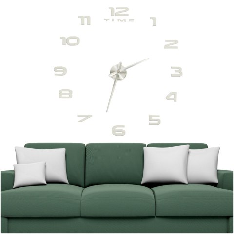 Kik Sp. z o. o. Sp. k. Zegar ścienny naklejany na ścianę 3D lustrzany DIY duży nowoczesny 80-120cm XL Kik Sp. z o. o. Sp. k. Zegar ścienny naklejany na ścianę 3D lustrzany DIY duży nowoczesny 80-120cm XL